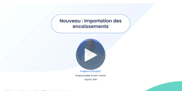 importation des encaissements